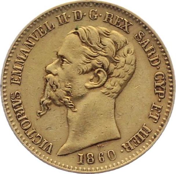 Sardinien 20 Lire 1860 - Victorivs Emmanvel II.